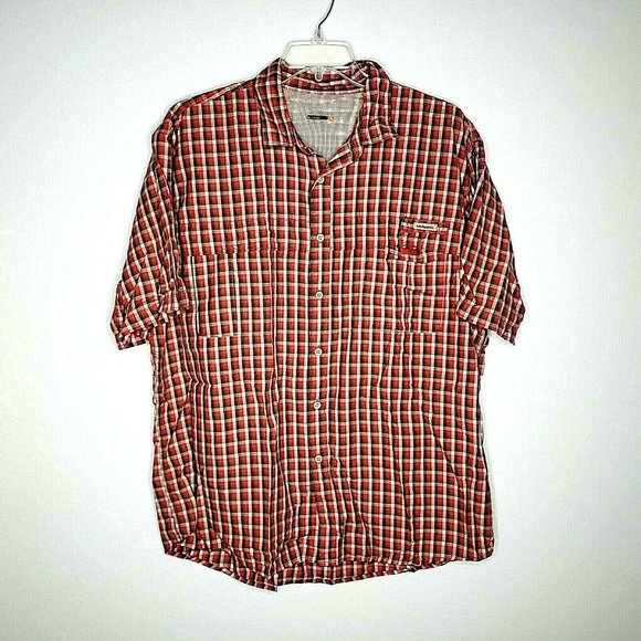 GH Bass & Co Explorer Series Short Sleeve Red Plai - Picture 1 of 9
